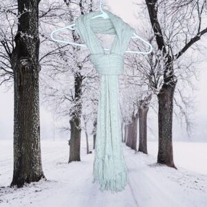 Beige Cream Cable Knit Scarf‎